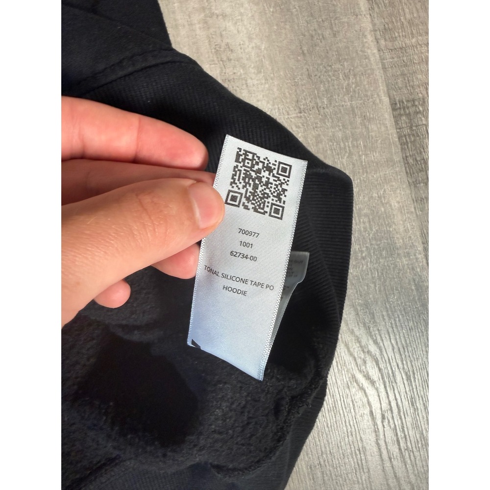 True Religion Mens Tonal Silicone Tape Logo Hoodie Black 2XL Pullover 700977 - Picture 8 of 12